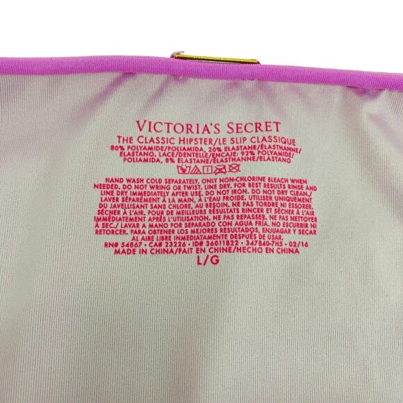 Victoria's Secret Teal Purple Pink Lace Classic Hipster Bikini Bottom Size Large - Picture 3 of 6